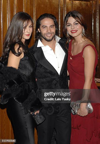 Monica Bellucci, Joaquin Cortes and Marisa Jara during Dior Gala Dinner in Madrid - November 15, 2006 at Stock Exchange Building in Madrid, Spain.