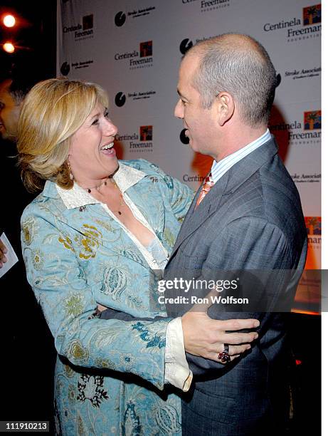 Jayne Atkinson and Howard Gordon during The Stroke Recovery Center Benefit Honoring Howard Gordon With Honorary Co-Chair, Kiefer Sutherland in Los...