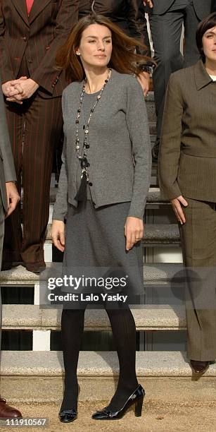 Crown Prince Felipe and Princess Letizia during TRH Prince Felipe and Princess Letizia Attend Official Audiences at Zarzuela Palace in Madrid,...