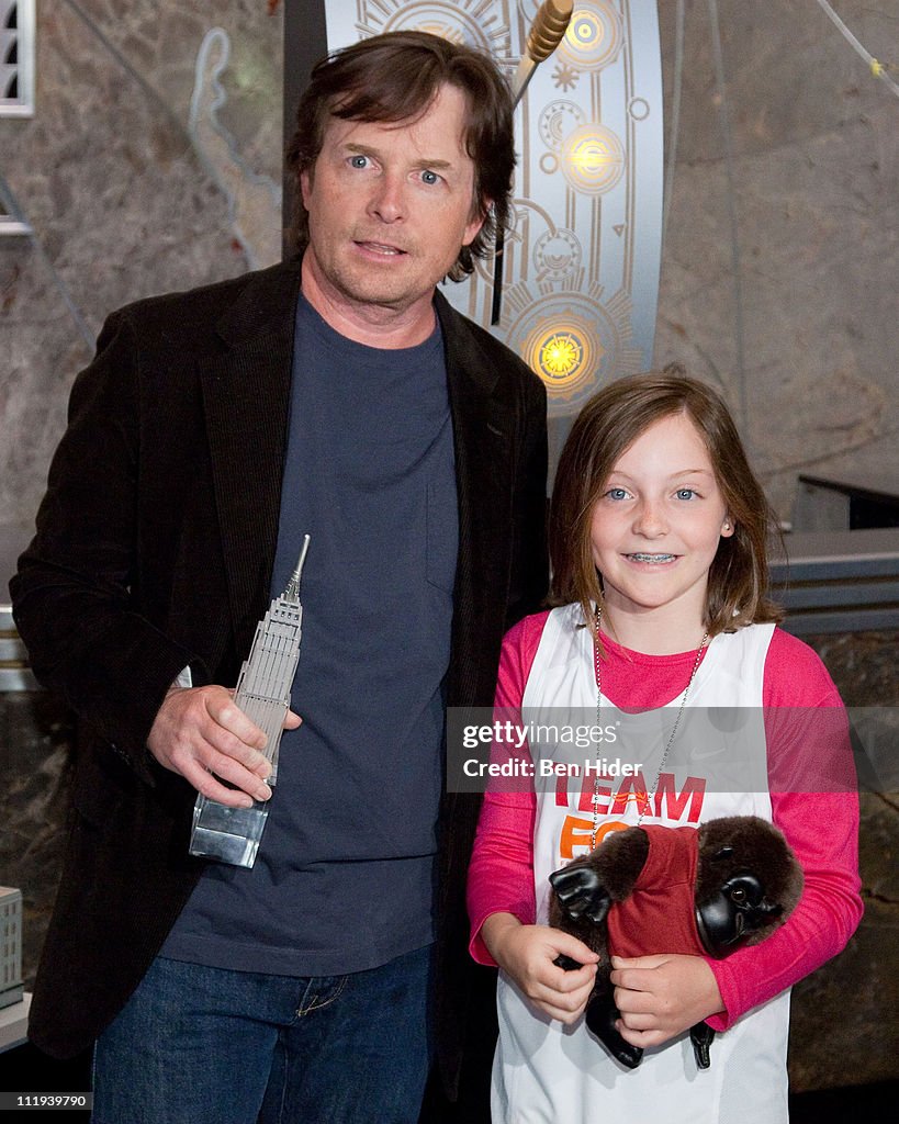 Michael J. Fox Visits The Empire State Building