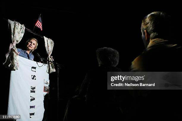 Actress Brenda Currin performs on stage at the 40th Anniversary Music-Theatre Jam at 10 Jay Street Dumbo on April 9, 2011 in New York City.