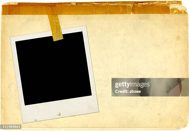 old photograph on dossier with text space - file photo stock pictures, royalty-free photos & images