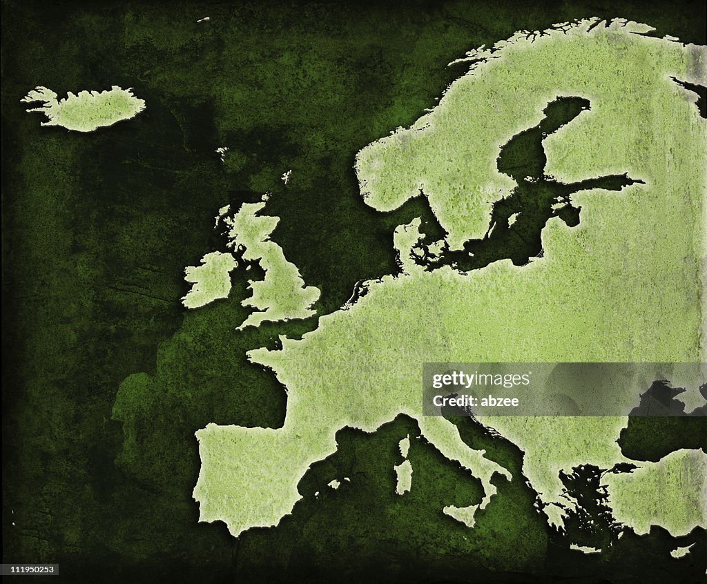 Europe carte Green World