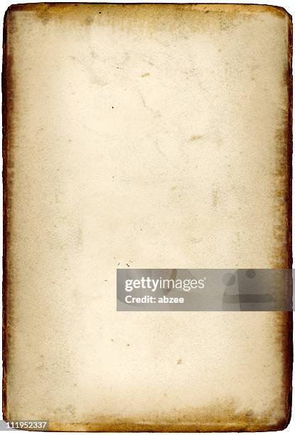antigo papel com bordas browned - papéis pergaminho imagens e fotografias de stock