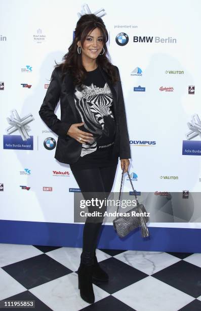 Verona Pooth arrives for the Felix Burda Award Gala 2011 at Hotel Adlon on April 10, 2011 in Berlin, Germany.