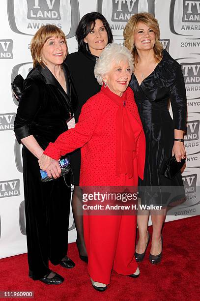 Geri Jewell, Charlotte Rae, Nancy McKeon and Lisa Whelchel attend the 9th Annual TV Land Awards at the Javits Center on April 10, 2011 in New York...