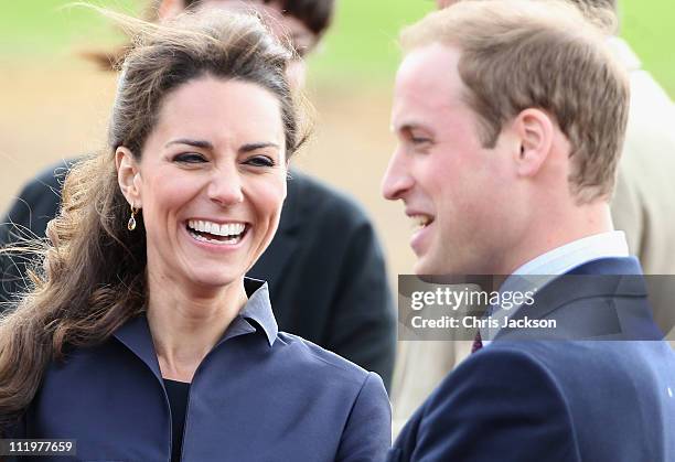 Kate Middleton and Prince William visit Whitton Park on April 11, 2011 in Darwen, England. With less than three weeks to go until the Royal Wedding...