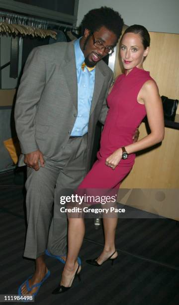 Dhani Jones and Kim Raver during 16th Annual Conde Nast Traveler Readers Choice Awards - Inside at The Guggenheim Museum in New York City, New York,...