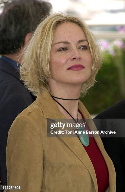 Sharon Stone during Cannes 2002 - "Official Jury" Photo Call at Palais Des Festivals in Cannes, France.