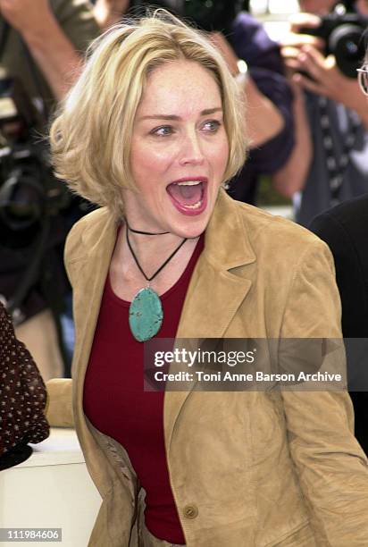 Sharon Stone during Cannes 2002 - "Official Jury" Photo Call at Palais Des Festivals in Cannes, France.