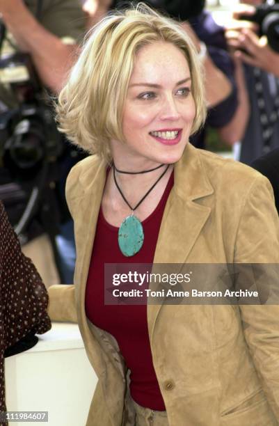 Sharon Stone during Cannes 2002 - "Official Jury" Photo Call at Palais Des Festivals in Cannes, France.