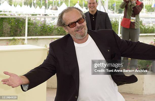 Jack Nicholson during Cannes 2002 - "About Schmidt" Photo Call at Palais des Festivals in Cannes, France.