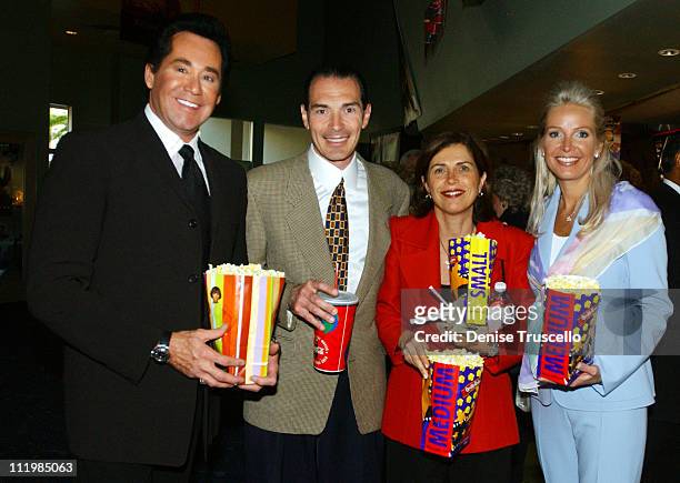 Wayne Newton, Chairman and CEO of MGM Alex Yemenidjian with wife Arda and Mrs. Newton at the advance screening of John Woo's "Windtalkers".