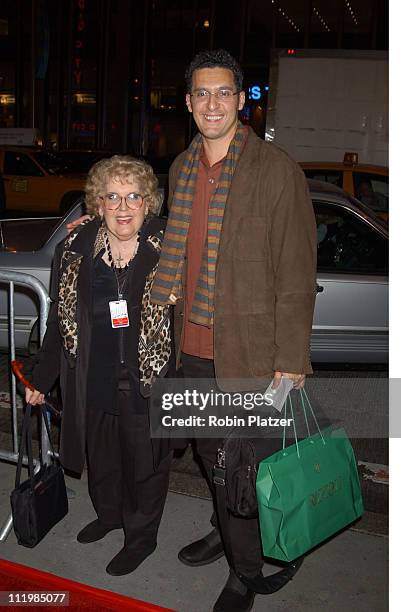 John Turturro and mom Kitty during "Sinatra: His Voice. His World. His Way." - Opening Night at Radio City Music Hall at Radio City Music Hall in New...