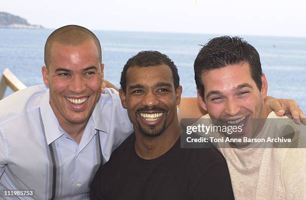 Coby Bell, Michael Beach & Eddie Cibrian during Monte Carlo Television Festival 2002 - "Third Watch" Photo Call at Grimaldi Forum in Monte Carlo,...