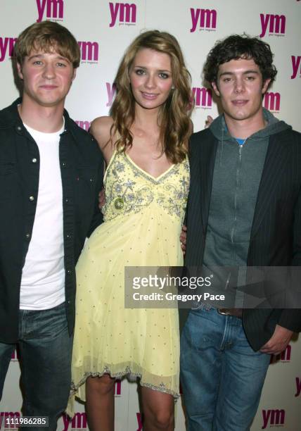 Benjamin McKenzie, Mischa Barton and Adam Brody during The Cast of the Fox TV Series "The O.C." YM Cover Party at LQ in New York City, New York,...