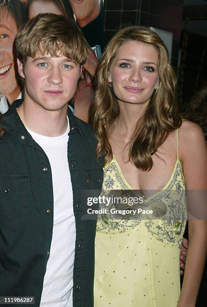 Benjamin McKenzie and Mischa Barton during The Cast of the Fox TV Series "The O.C." YM Cover Party at LQ in New York City, New York, United States.