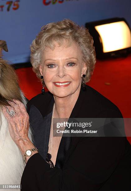 June Lockhart during CBS at 75 - Commemorating CBS'S 75th Anniversary - Arrivals at The Hammerstein Theater in New York City, New York, United States.