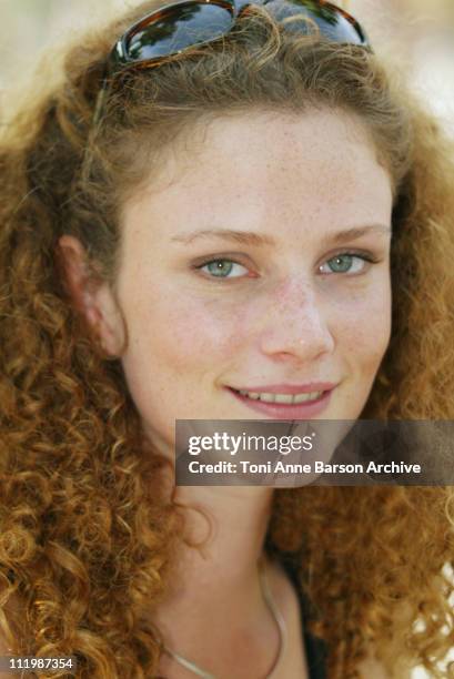 Lea Bosco during Saint Tropez Fiction TV Festival 2002 - Lea Bosco Portraits at Places des Lices in Saint-Tropez, France.