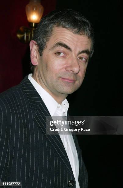 Rowan Atkinson during "Love Actually" - New York Premiere - Inside Arrivals at Ziegfeld Theatre in New York City, New York, United States.