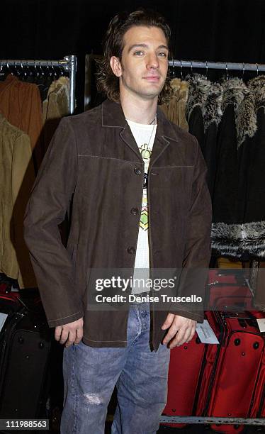 Chasez in a Wilson's Leather coat during 2002 Billboard Music Awards - Backstage Creations Talent Retreat - Show Day at MGM Grand Hotel in Las Vegas,...