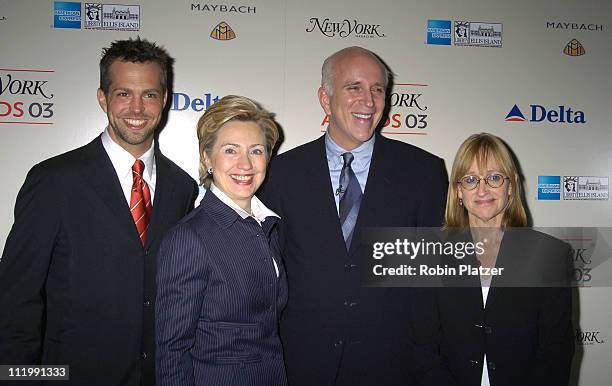 Carter Etherington of Delta Airlines, Hillary Clinton, Larry Burstein, publisher and Caroline Miller, editor