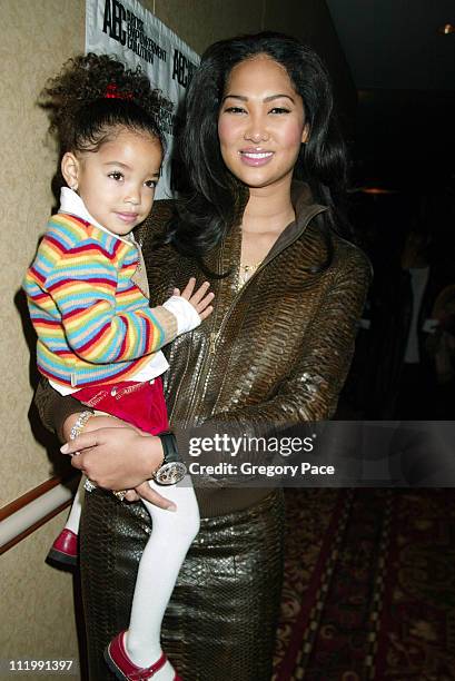 Kimora Lee Simmons and daughter Ming Lee during Artist Empowerment Coalition Luncheon Honoring the Nominees of the 45 Annual Grammy Awards at New...