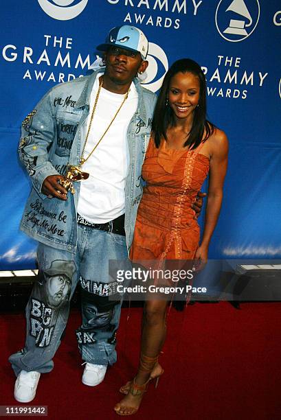 Peddy Pablo and Miss USA 2002 Shauntay Hinton during The 45th Annual GRAMMY Awards - Arrivals by Gregory Pace at Madison Square Garden in New York,...