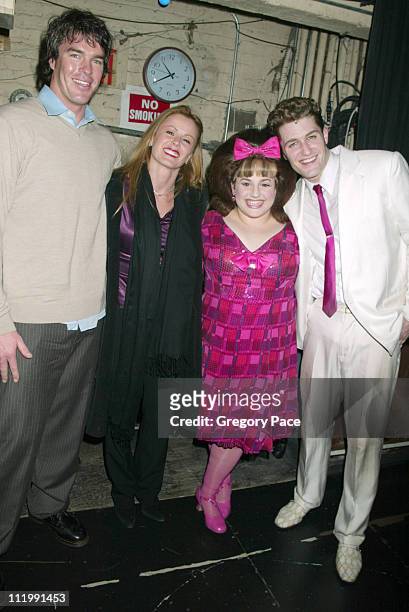 "The Bachelorette's" Ryan Sutter and Trista Rehn with stars of the show "Hairspray" Melissa Jaret-Winokur and Matthew Morrison after the show....