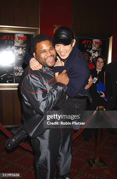 Anthony Anderson & Jet Li during World Premiere of Cradle 2 The Grave at Ziegfeld Theater in New York, New York, United States.