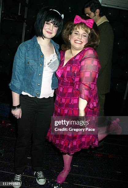 Kelly Osbourne poses with the star of the show "Hairspray" Melissa Jaret-Winokur. Note: there has been talk about Kelly wanting to take over the rome...