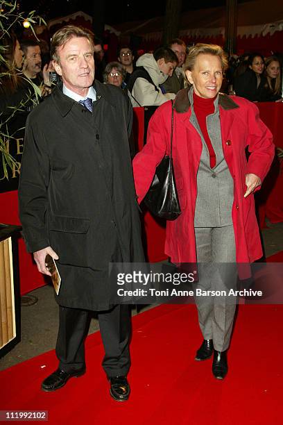 Bernard Kouchner and Christine Ockrent during "The Last Samurai" - Paris Premiere - Outside Arrivals at Grand Rex in Paris, France.