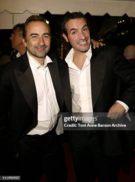 Antoine Dulery and Jean Dujardin during 2003 Cannes Film Festival - "Toutes Les Filles sont Folles" Party at Don Juan Yacht in Cannes, France.