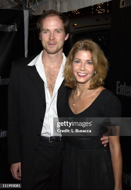 Charles Askegard and Candace Bushnell during Entertainment Weekly 9th Annual Academy Awards Viewing Party at Elaine's in New York City, New York,...