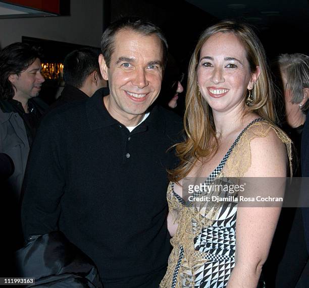 Jeff Koons and Rebecca Bloom during Gotham Magazine Hosts Rebecca Bloom's Book Party at Suede in New York City, New York, United States.
