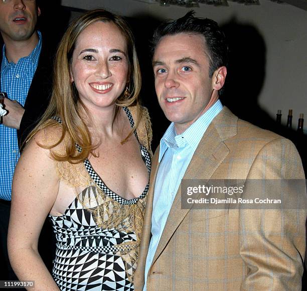 Rebecca Bloom and David Eigenberg during Gotham Magazine Hosts Rebecca Bloom's Book Party at Suede in New York City, New York, United States.