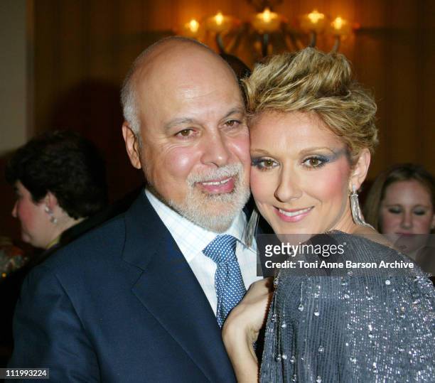 Celine Dion & Rene Angelil during Celine Dion Opening Night Of "A New Day" - Post Concert Press Conference at The Colosseum at Caesars Palace in Las...