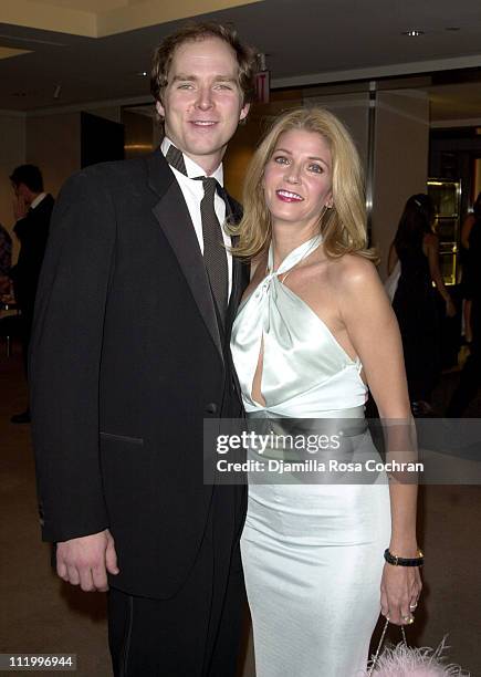 Charles Askegard and Candace Bushnell during Garland Appeal Gala in New York City at Christie's in New York City, New York, United States.