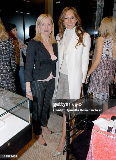 Barbara Cirkva and Melania Knauss during Chanel and Pamela Gross Host The Luncheon for "Collection Privee" Fine Jewelry at Chanel Boutique in New...