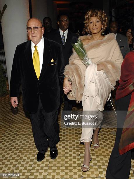 Clive Davis, Chairman and CEO BMG US, and Whitney Houston