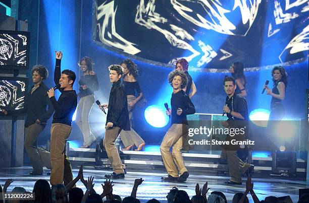 Cast members of "American Idol" during "American Idol" Season 1 Finale - Results Show at Kodak Theatre in Hollywood, California, United States.