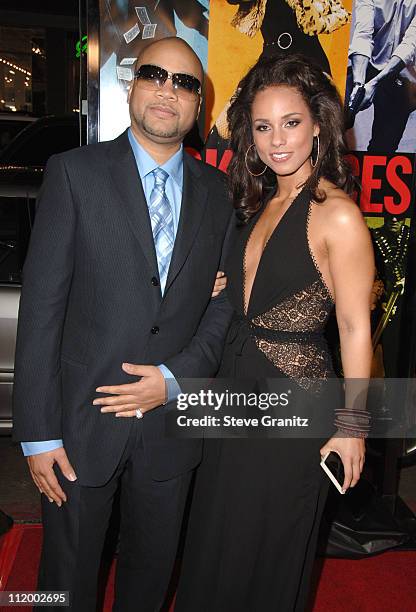 Alicia Keys and Kerry Brothers during "Smokin' Aces" World Premiere - Arrivals at Grauman's Chinese Theatre in Hollywood, California, United States.