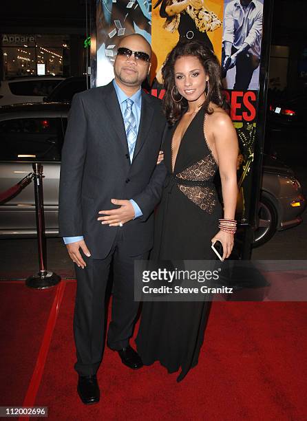 Alicia Keys and Kerry Brothers during "Smokin' Aces" World Premiere - Arrivals at Grauman's Chinese Theatre in Hollywood, California, United States.