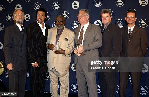 Recording Academy President Neil Portnow, Lionel Richie, Clarence Avant, Randy Newman, Daniel Carlin, Jonathan McHugh and Angelia Bibbs-Sanders