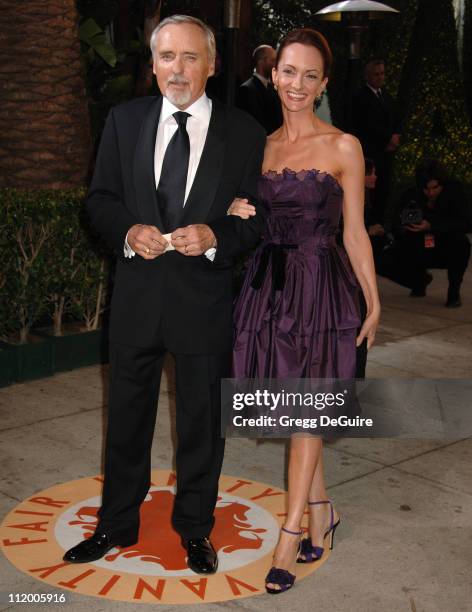Dennis Hopper and Victoria Duffy during 2007 Vanity Fair Oscar Party Hosted by Graydon Carter - Arrivals at Mortons in West Hollywood, California,...