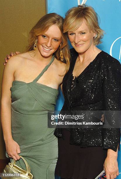 Annie Maude Starke and Glenn Close during Entertainment Industry Foundation's Colon Cancer Benefit on the QM2 - Red Carpet at Queen Mary 2 in New...