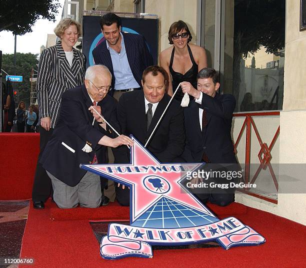 Johnny Grant, Honorary Mayor of Hollywood and chairman of the Walk of Fame Committee, Randy Quaid, Leron Gubler, President/CEO of the Hollywood...