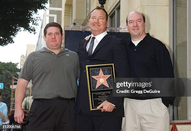 Chris Penn, Randy Quaid & John Carroll Lynch during Randy Quaid Honored With A Star On The Hollywood Walk Of Fame at Hollywood Blvd. In Hollywood,...