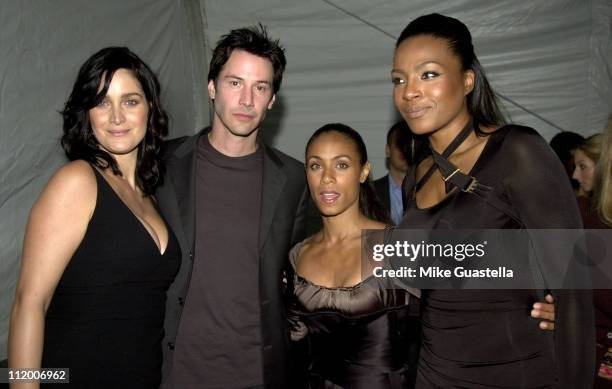 Carrie-Anne Moss, Keanu Reeves, Jada Pinkett Smith and Nona Gaye