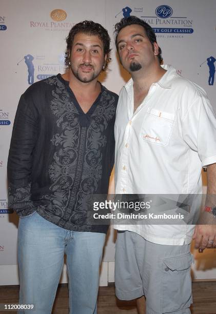 Joey Fatone and Joe Mulvihill during 2nd Annual Royal Plantation Resort Celebrity Golf Classic to benefit St. Jude Children's Research Hospital-Beach...